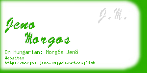 jeno morgos business card